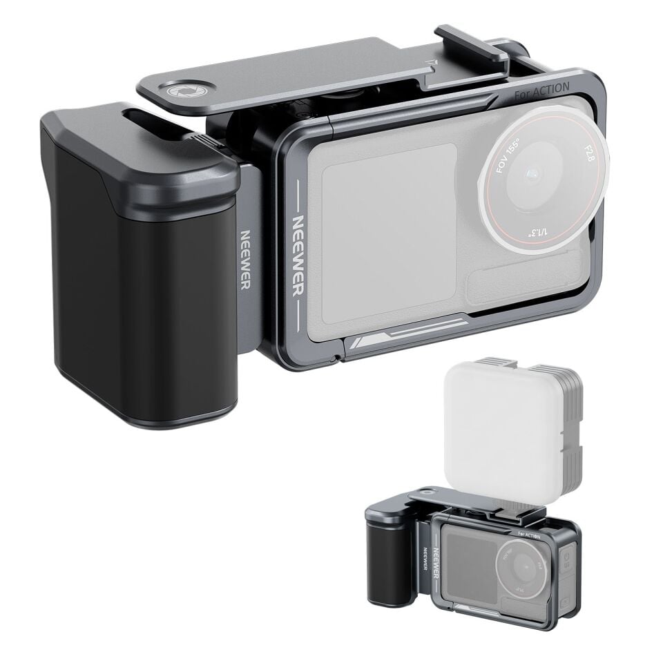 NEEWER AC014+AC034 Kafes ve Yan Kol Kiti (DJI Osmo Action 5 Pro/4/3 Uyumlu)