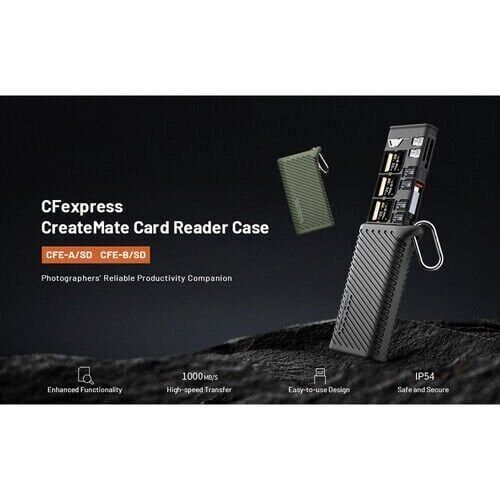 PGYTECH CFexpress CreateMate Card Reader Type B/SD(Classic Black)