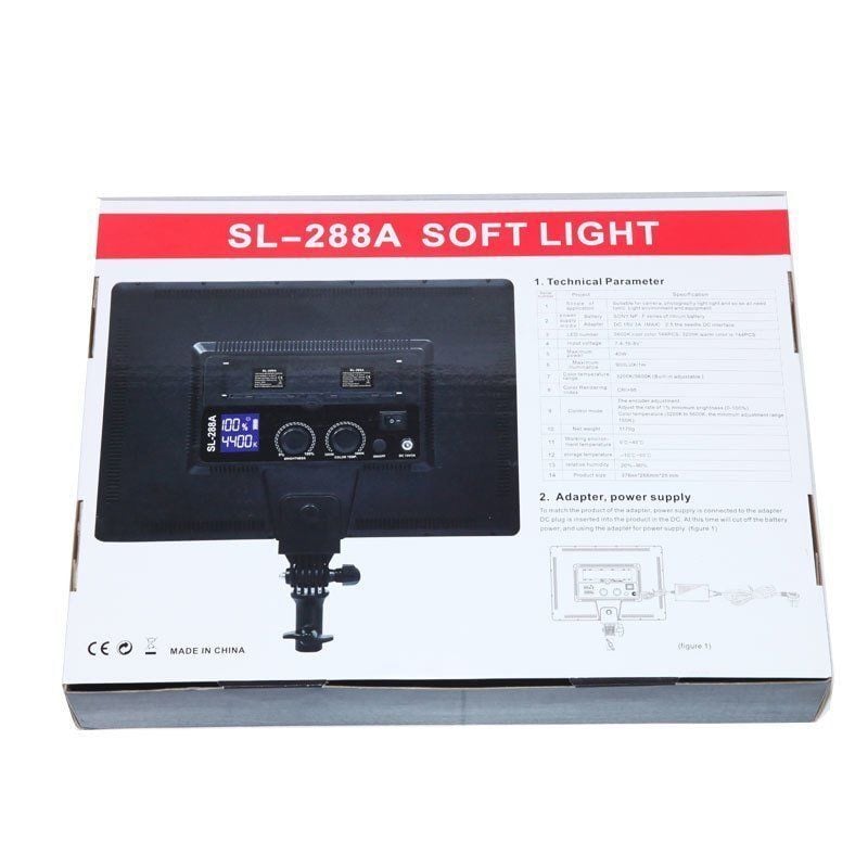 PDX SL288A 5600k 3200k Soft Video Çekim Işığı + Işık Ayak