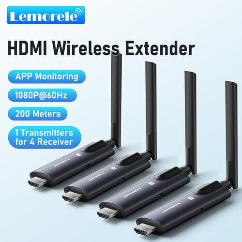 LEMORELE R1030 HDMI Kiti 1TX–3RX Ultra Uzun İletim Kablosuz
