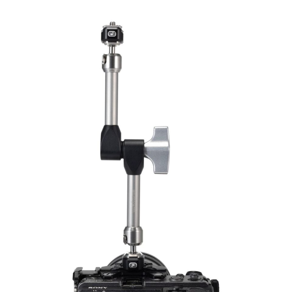 FALCAM F22 Quick Release 7 Inch 360° Çift Ball Head Metal Extension Magic Arm Gri - 2974B
