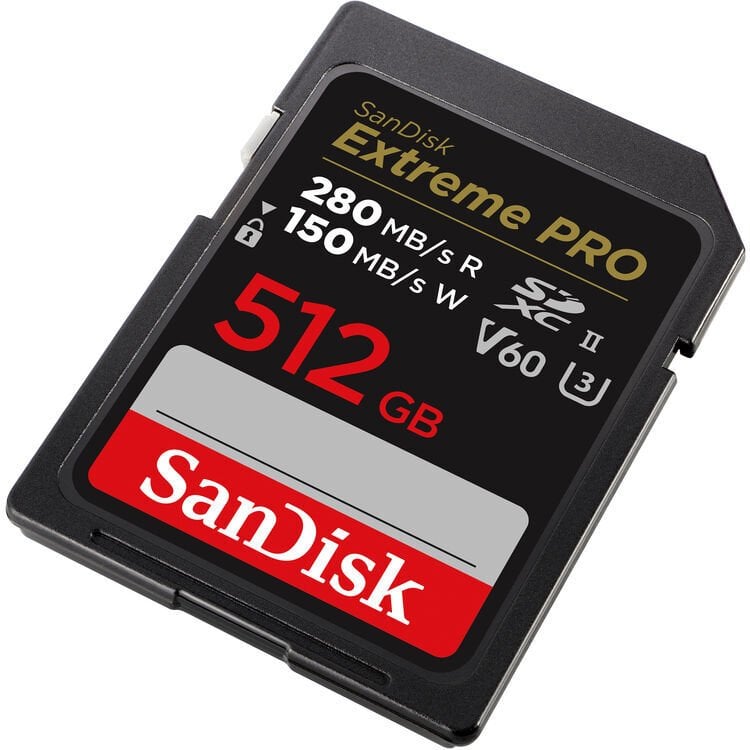 SanDisk 512GB 280MB/s Extreme PRO V60 SDXC™ UHS-II Hafıza Kartı