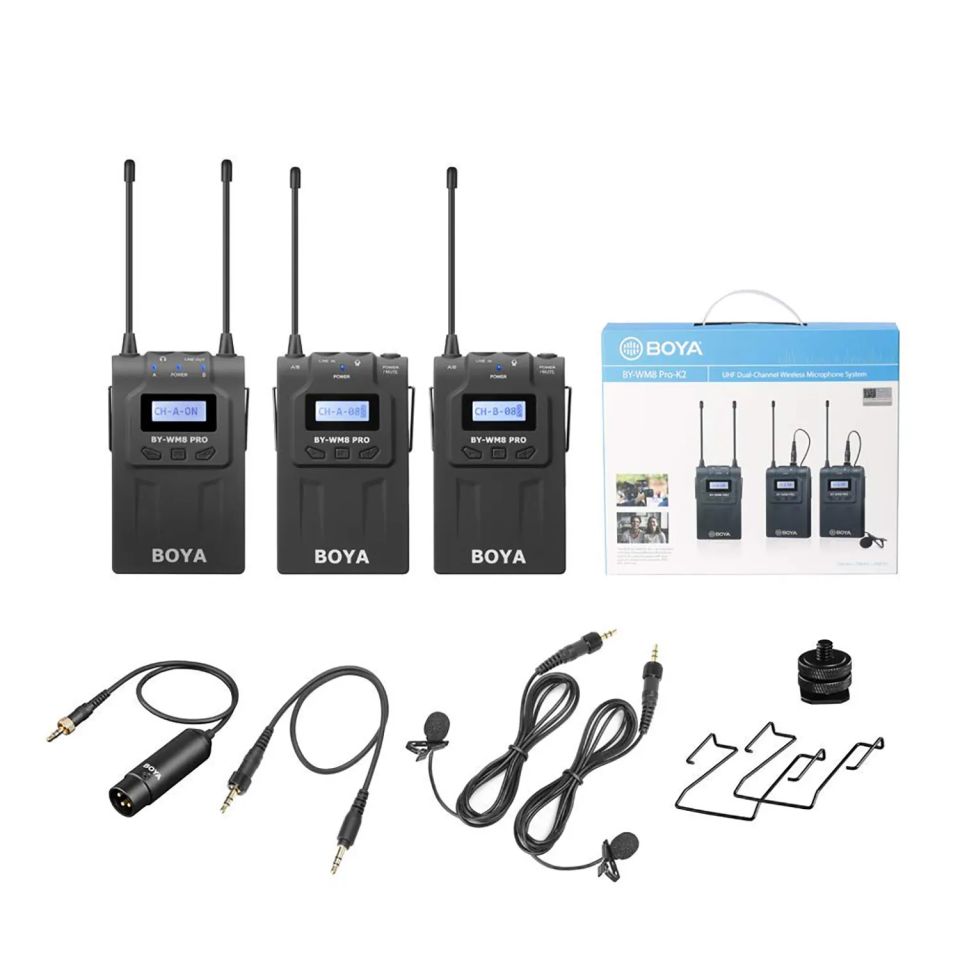 Boya BY-WM8 Pro Kit-2 Pro. İkili Kablosuz Mikrofon