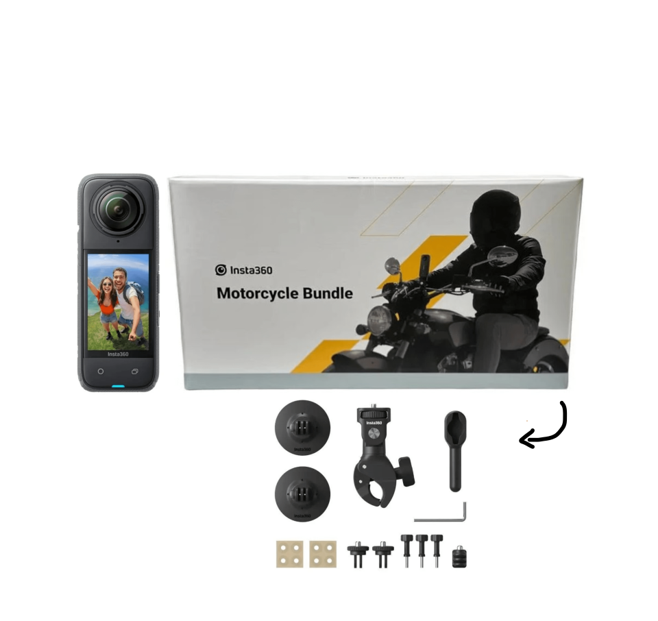Insta360 X4 8K Aksiyon Kamera + Motorcycle Mount Bundle KİT - (Sadece Kit)