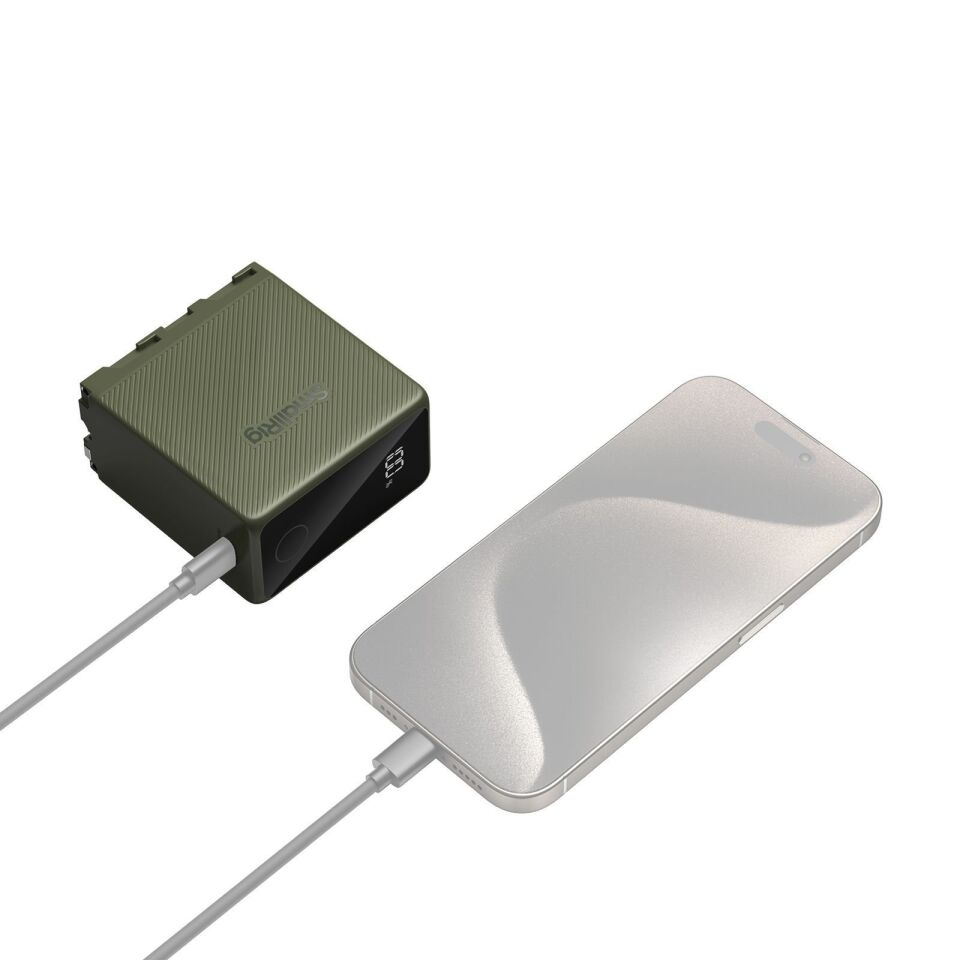 SmallRig 4577 NP-F970 USB-C Şarj Edilebilir Kamera Pili (Yeşil)