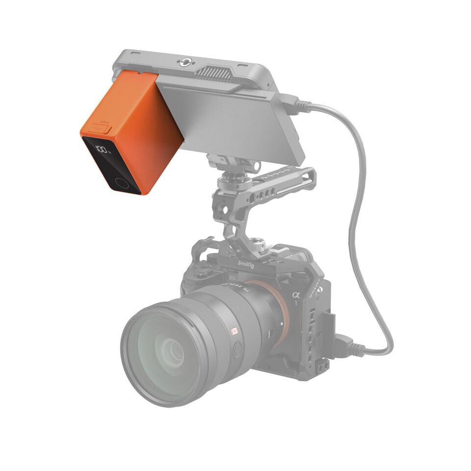 SmallRig 4576 NP-F970 USB-C Şarj Edilebilir Kamera Pili (Turuncu)