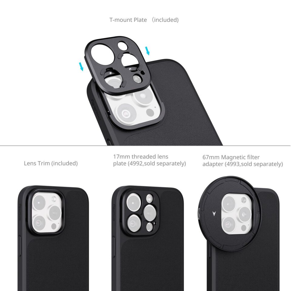 SmallRig 4987 iPhone 16 Pro Max FilMov Hafif Fotoğrafçılık Kılıf Seti