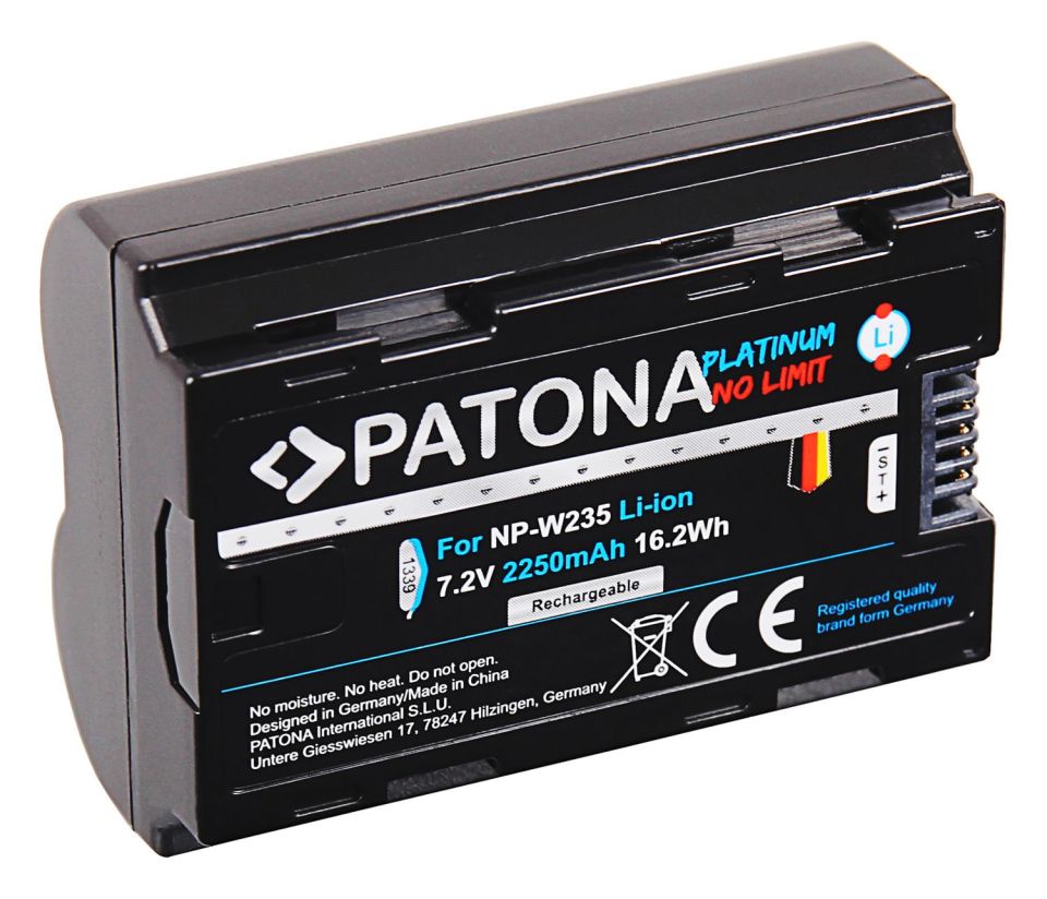 PATONA 1339 Platinum Battery f. Fuji NP-W235