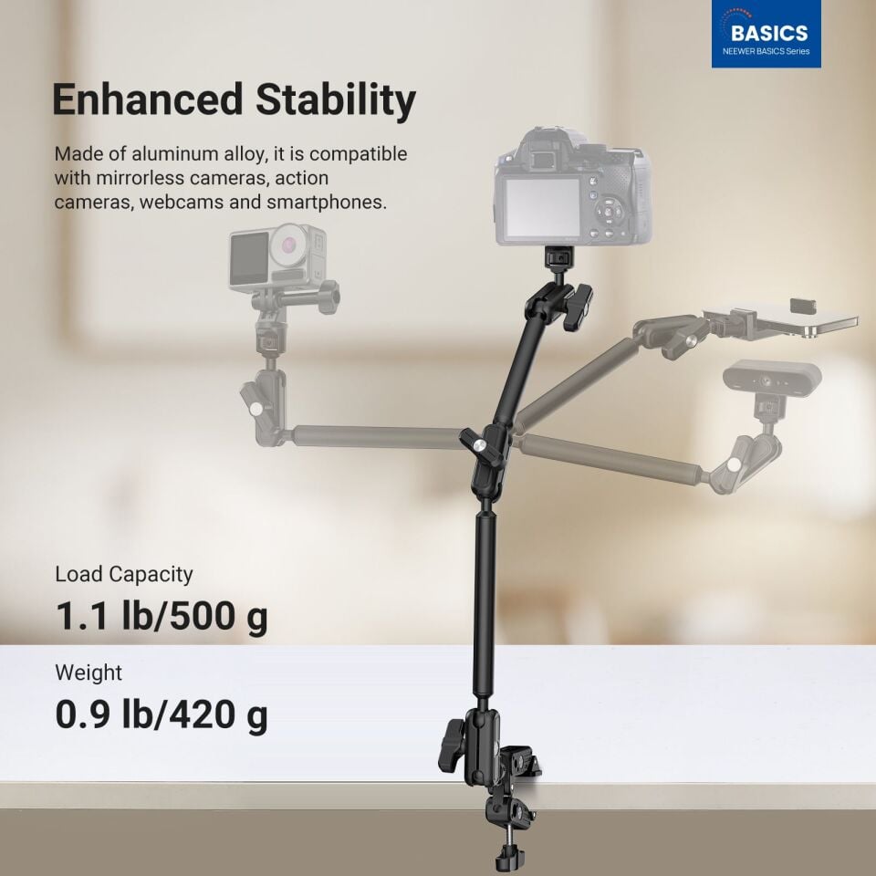 NEEWER UA061 55cm Profesyonel Masaüstü Kol Standı
