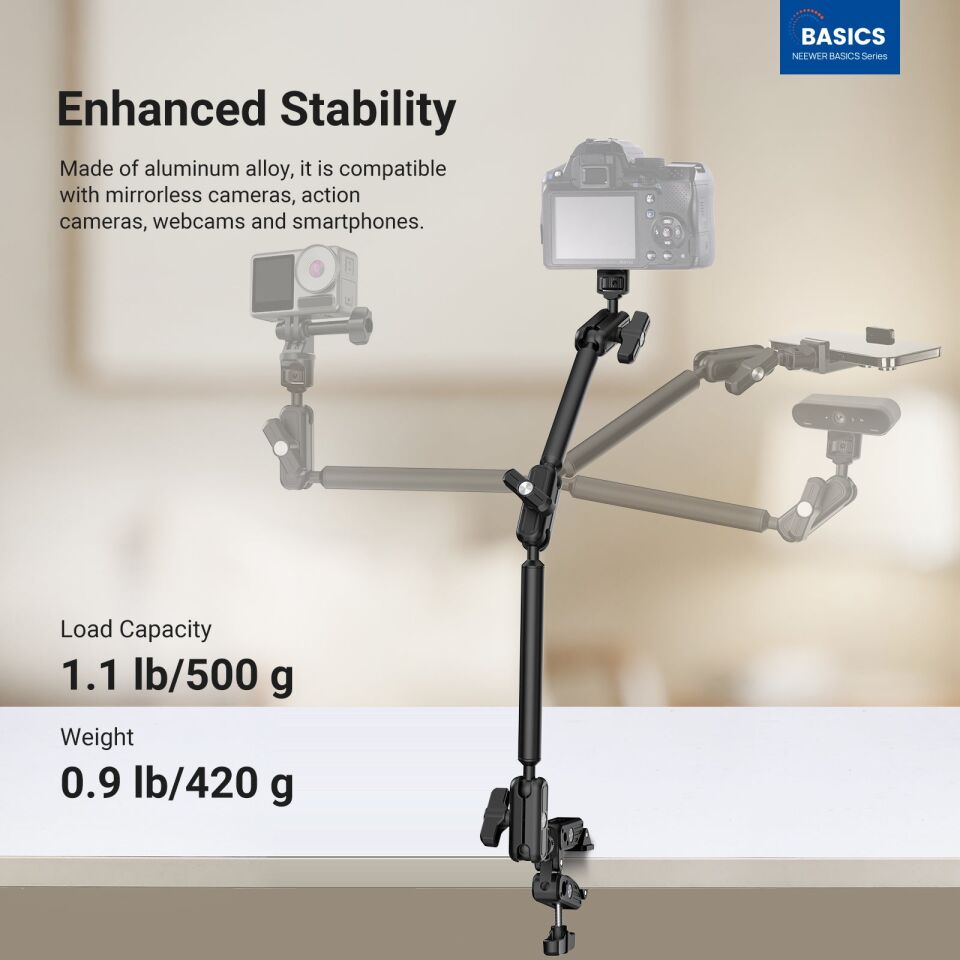 NEEWER UA061 55cm Profesyonel Masaüstü Kol Standı