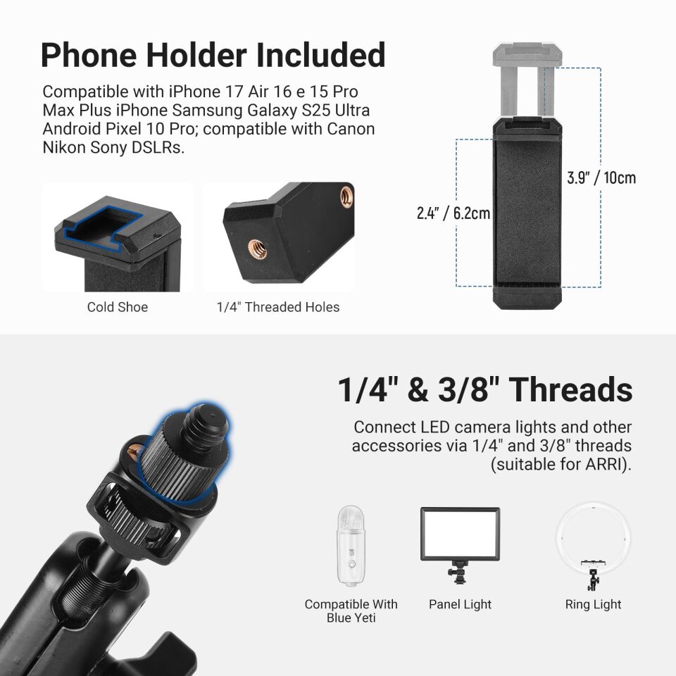 NEEWER UA061 55cm Profesyonel Masaüstü Kol Standı