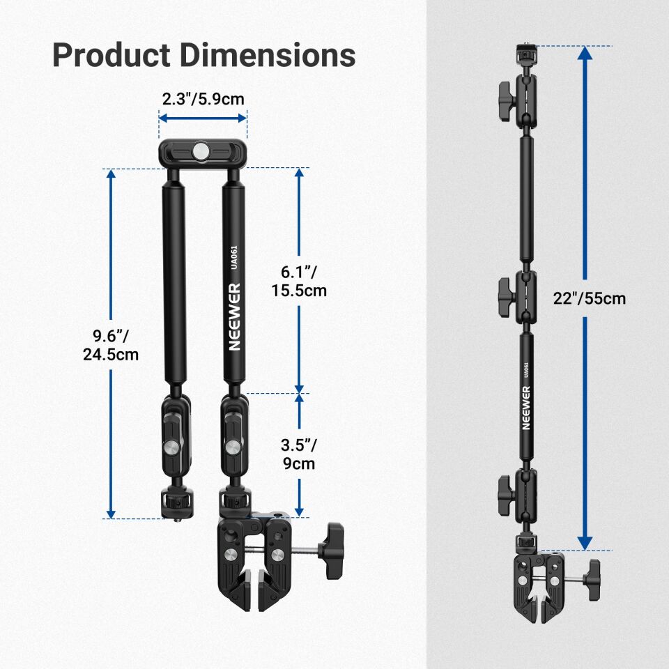 NEEWER UA061 55cm Profesyonel Masaüstü Kol Standı