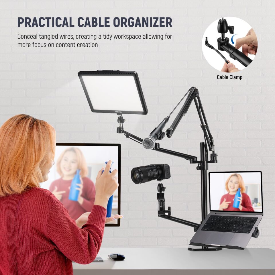 Neewer DS007 Dört Kollu Masaüstü Yayıncı Standı