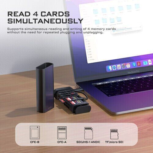 PRO CARD READER CF Express Type A/B, SD, TF COMBO YENİ