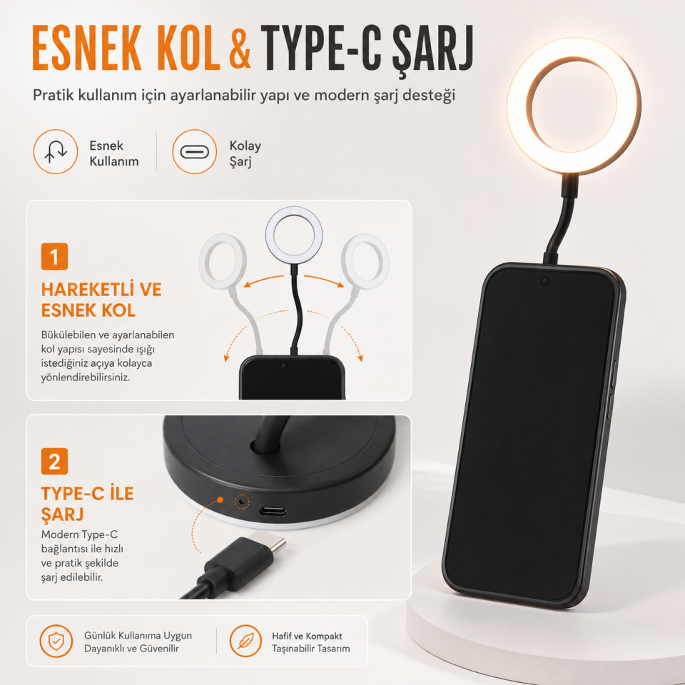 Hoveroot M15 Manyetik Halka Işık