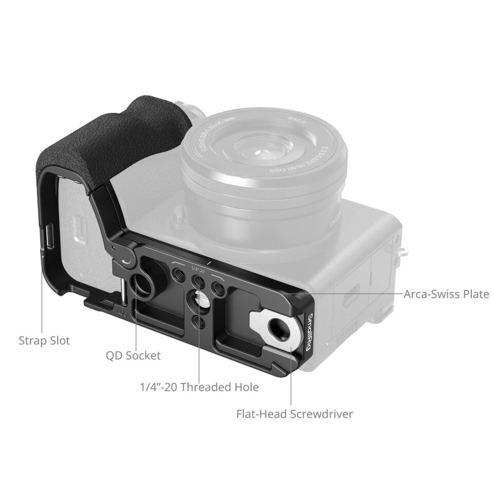 SmallRig Sony  A6700 5061 için Silikon Saplı  L Şekilli Montaj Plakası