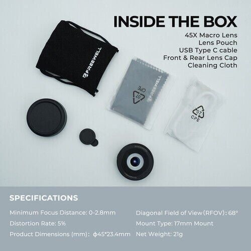 SHERPA 17mm mount  45x Macro Lens