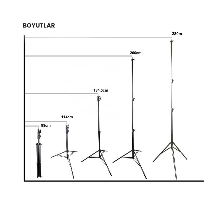 GDX LS-288 Plus Yaylı Kalın Işık Ayağı (280 CM)