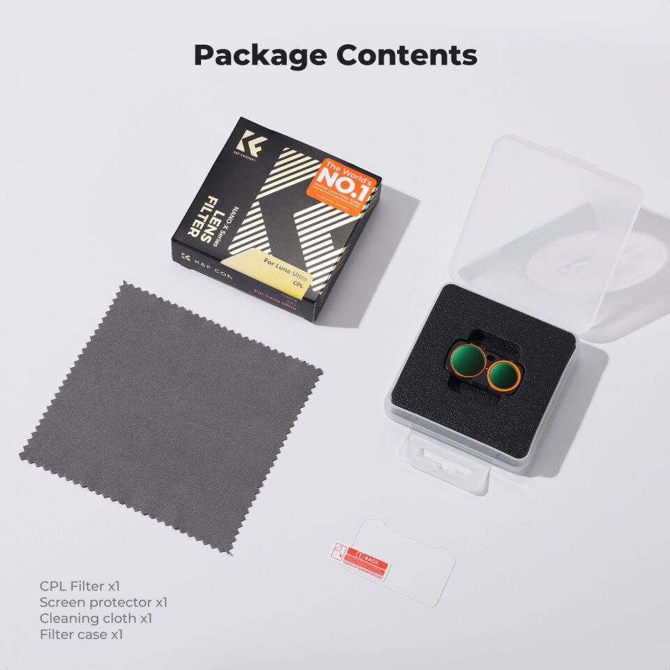 K&F Concept Insta360 Luna Ultra için Polarize (CPL) Filtre