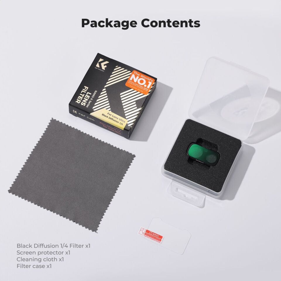 K&F Concept Insta360 Luna Ultra için Black Mist 1/4 Filtre