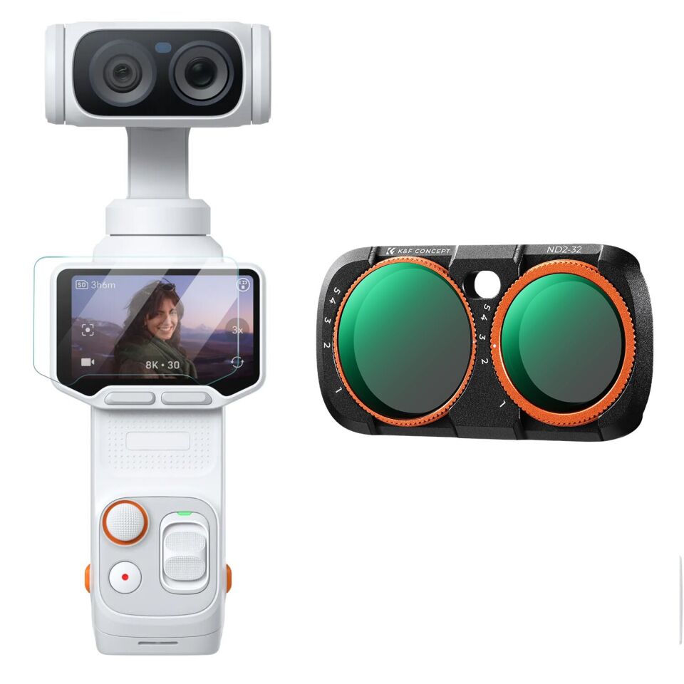 K&F Concept Insta360 Luna Ultra için Değişken ND Filtre (ND2-32)