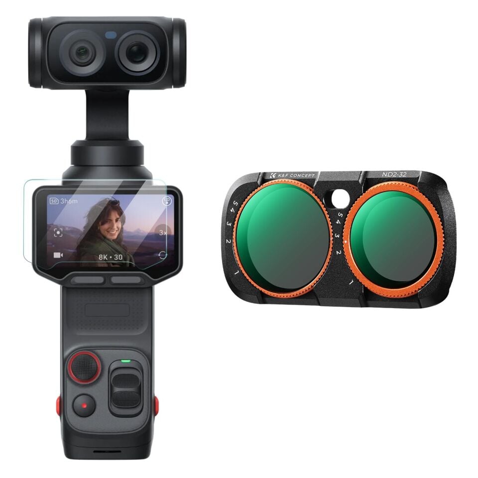 K&F Concept Insta360 Luna Ultra için Değişken ND Filtre (ND2-32)