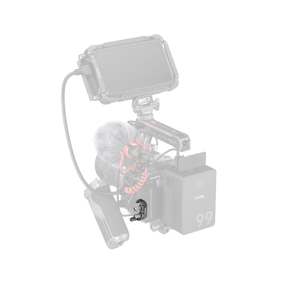 SmallRig 4829 USB-C ve Çoklu Kablo Kelepçesi Sony FX3 / FX30  HawkLock Hızlı Çıkarma Kafesi için