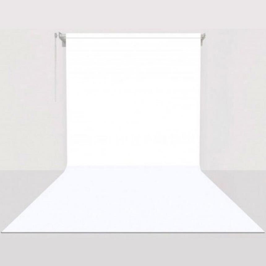 GDX Sabit (Tavan & Duvar) Kağıt Sonsuz Stüdyo Fon Perde (White/Beyaz) 2.70x11 Metre