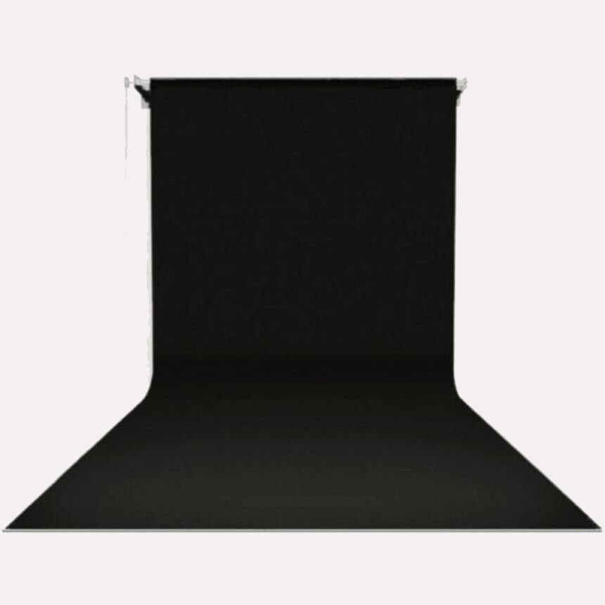 GDX Sabit (Tavan & Duvar) Kağıt Sonsuz Stüdyo Fon Perde (Black/Siyah) 2.70x11 Metre