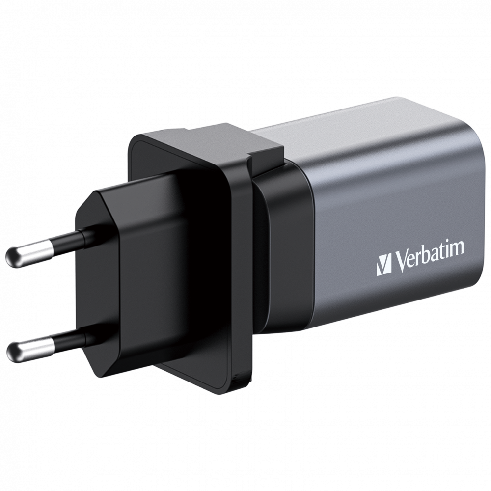 Verbatim 35W GAN Hızlı Şarj 2-Bağlantı Noktalı 1 x Usb-C® PD 35W / 1 x Usb-A QC 3.0-(32200)