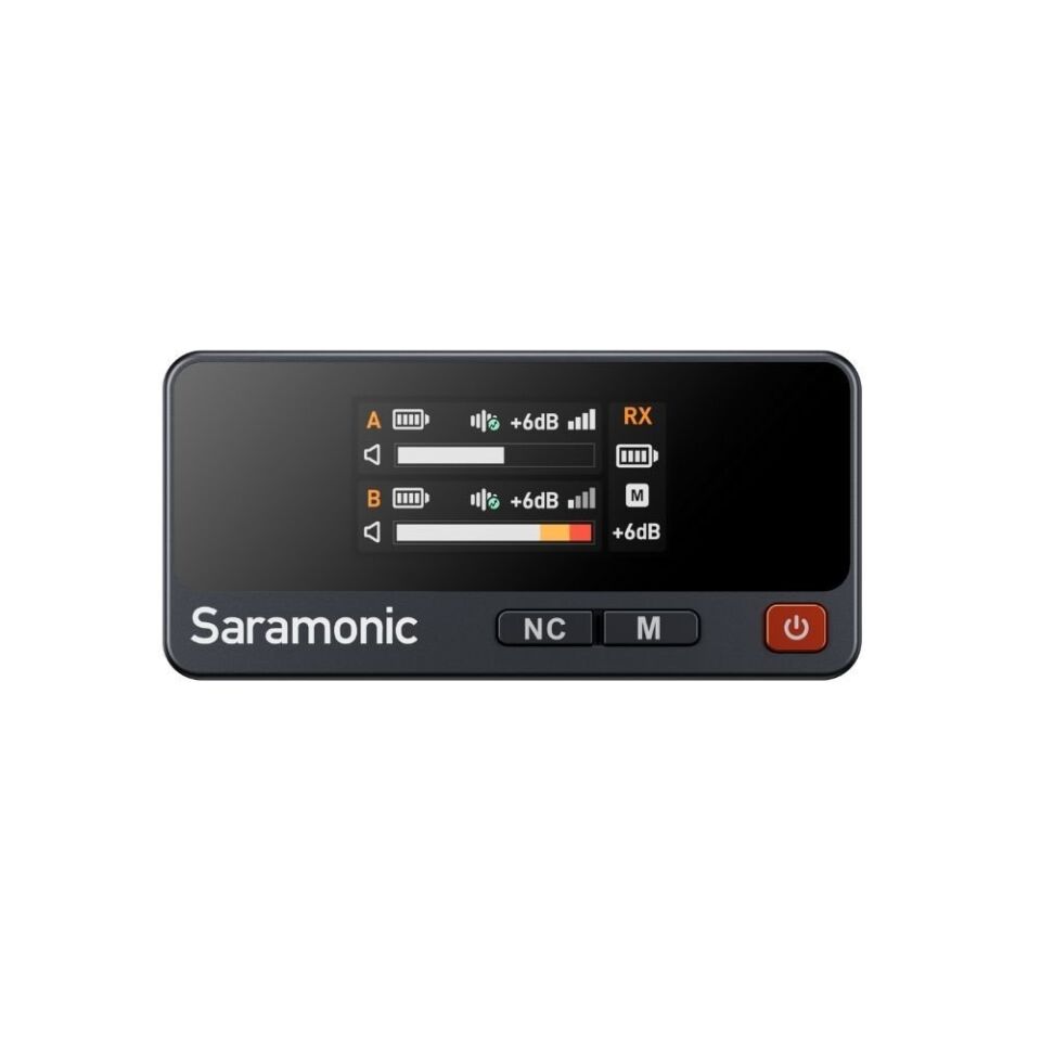 Saramonic Air 01 Kablosuz Yaka Mikrofonu – Çift Verici, Tek Alıcı, 48kHz 24-Bit Ses Kalitesi, iPhone / Android / Kamera Uyumlu