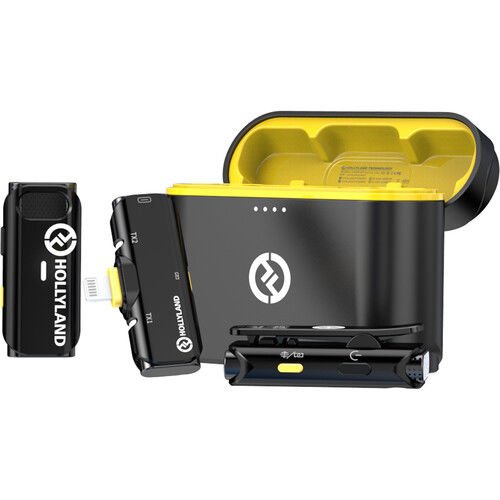 Hollyland LARK C1 DUO iOS İçin 2 Kişilik Kablosuz Mikrofon Sistemi (Siyah, 2,4 GHz)