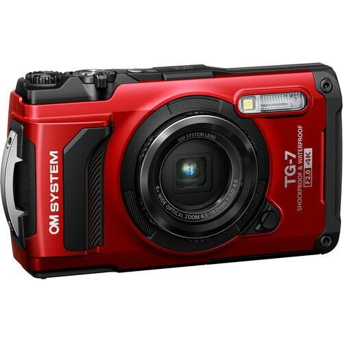OM SYSTEM Tough TG-7 Fotoğraf Makinesi (Kırmızı)