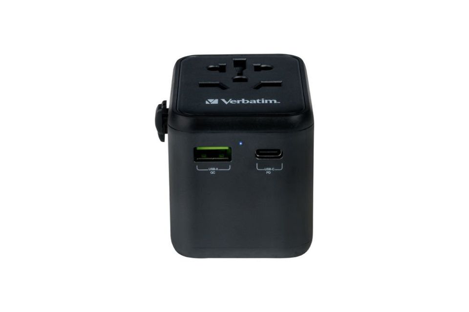 VERBATIM 49544 - UTA-02 UNIVERSAL TRAVEL ADAPTER PD20W / QC / 1xUSB / 1xType-C