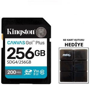 Kingston 256GB / 200 MB /s V30 SD Hafıza kartı (SDG4/256GB)