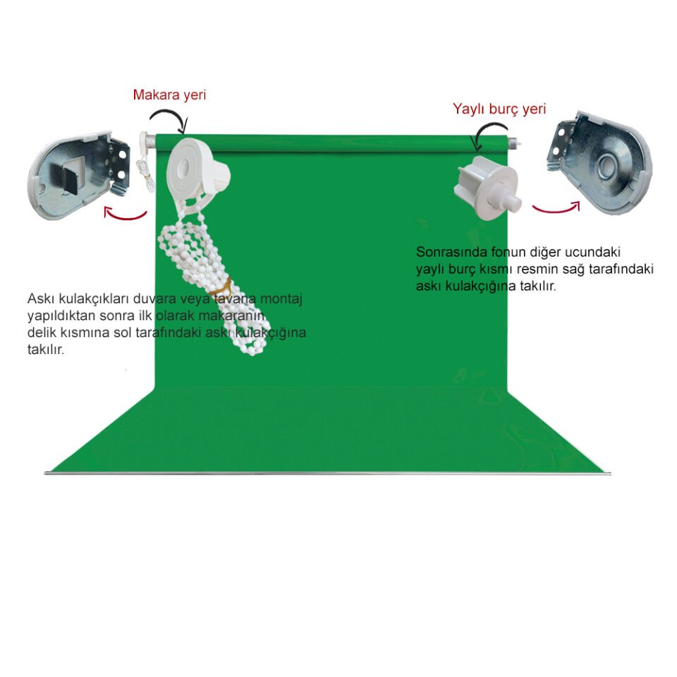 HS STÜDYO TEKNİK 160X270CM YEŞİL FON PERDESİ SETİ