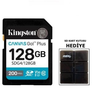 Kingston 128GB / 200 MB /s V30 SD Hafıza kartı (SDG4/128GB)
