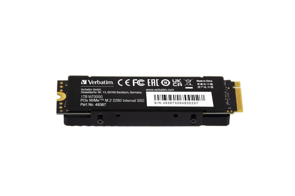 VERBATIM 49367 - 1TB VI7000G M.2 NVME PCIE GEN 4 SSD (Okuma 7400MB/sn. - Yazma 5500MB/sn.)