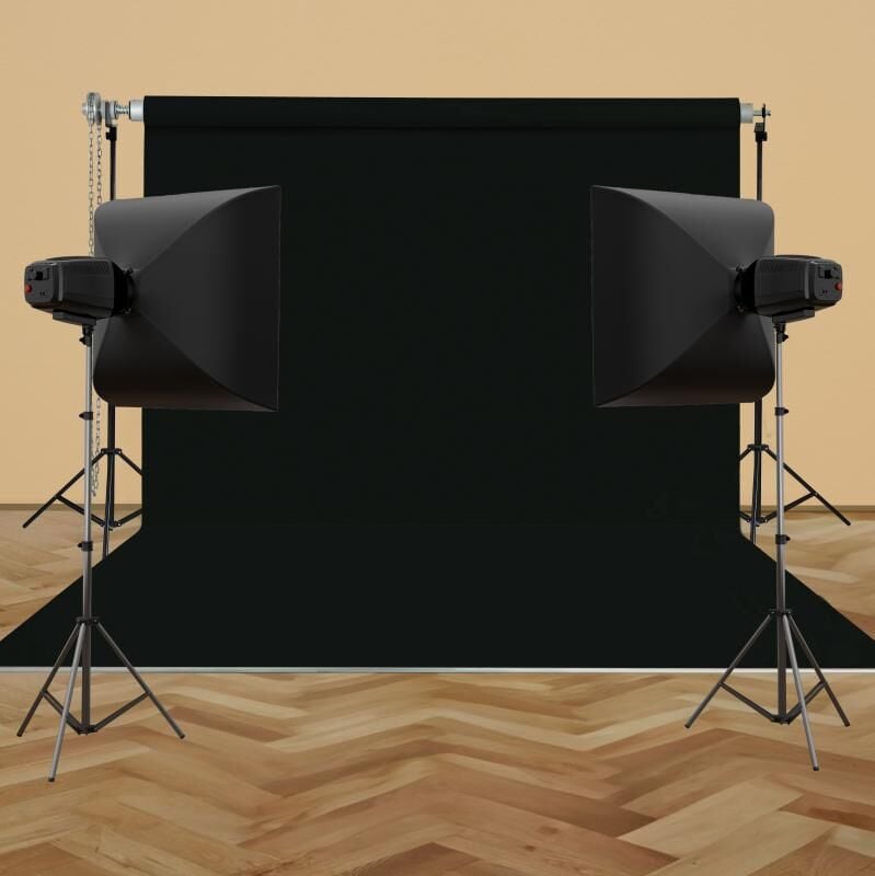 HS STÜDYO TEKNİK 270X580CM SİYAH TAŞINABİLİR KUMAŞ FON PERDESİ