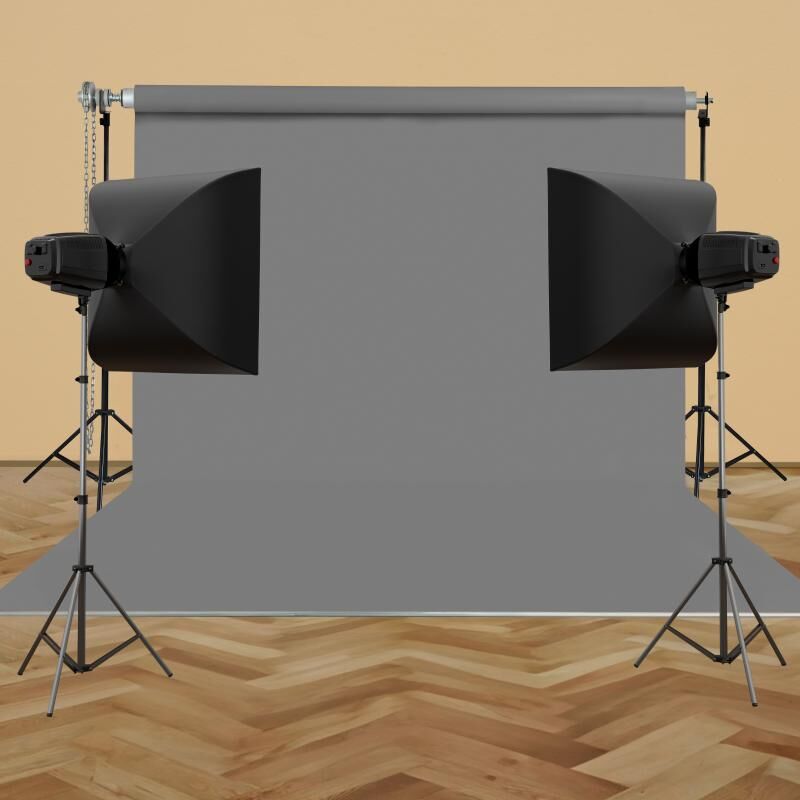 HS STÜDYO TEKNİK 270X580CM GRİ TAŞINABİLİR KUMAŞ FON PERDESİ