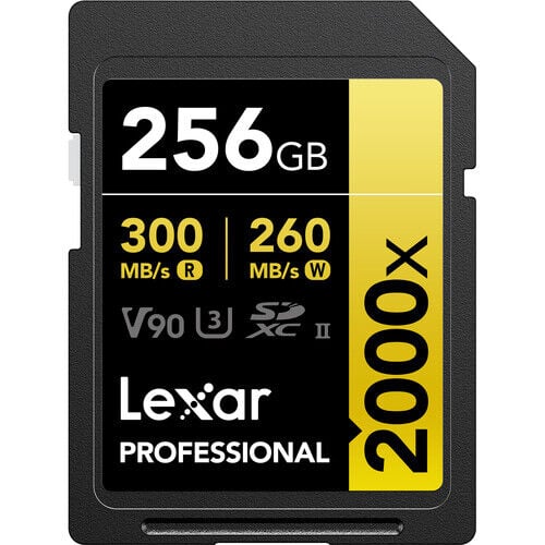 Lexar 256GB 2000x Professional SDXC RDR UII V90 Hafıza Kartı