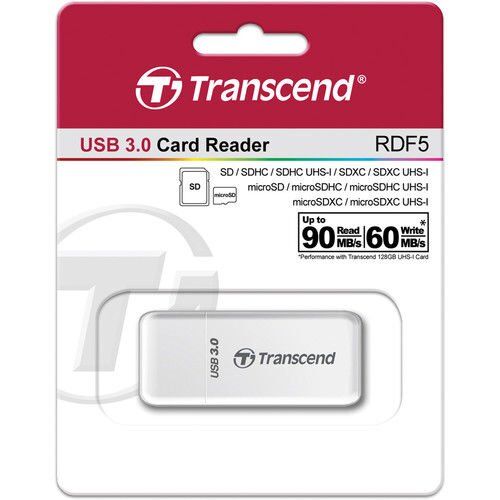 Transcend Kart Okuyucu SD ve MicroSD USB 3.1 Beyaz