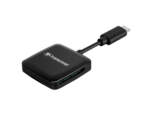 Transcend Kart Okuyucu SD ve MicroSD USB 3.2 TYPE C Siyah