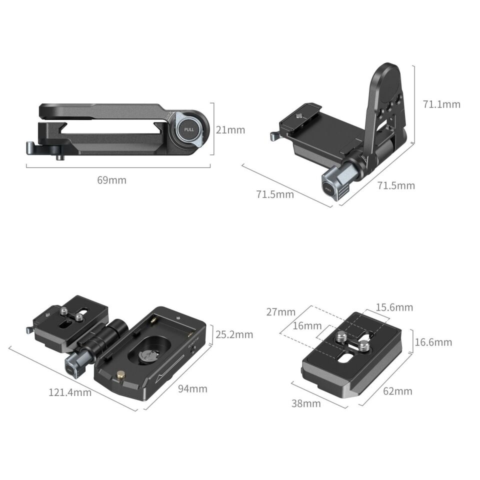SmallRig 4696 NP-F Pil Adaptörü Montaj Plakası Kiti Aynasız Kameralar için