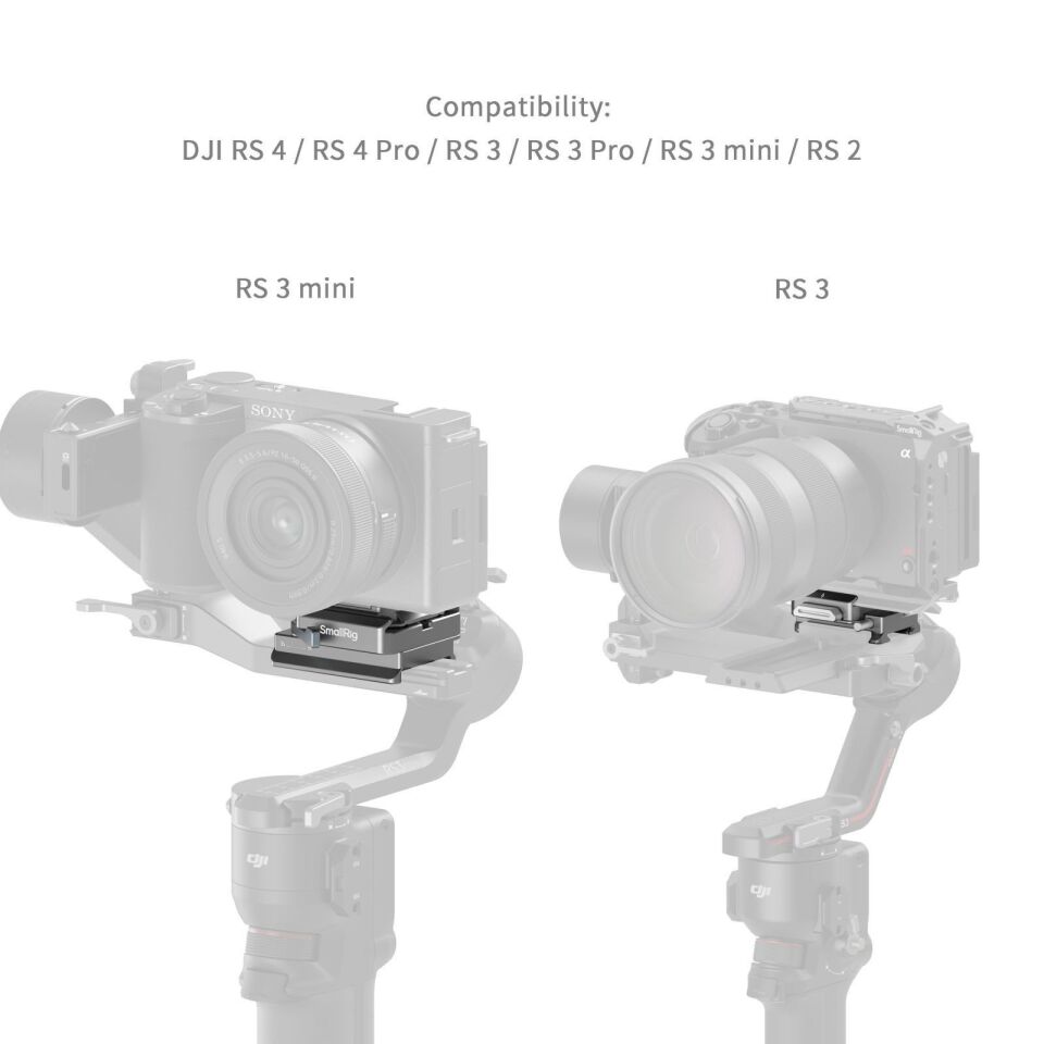 SmallRig 4639 DJI RS 2 / RSC 2 / RS3 / RS 3 Pro / RS4 / RS4 Pro için  HawkLock H38 Arca-Swiss Hızlı Çıkarma Plakası