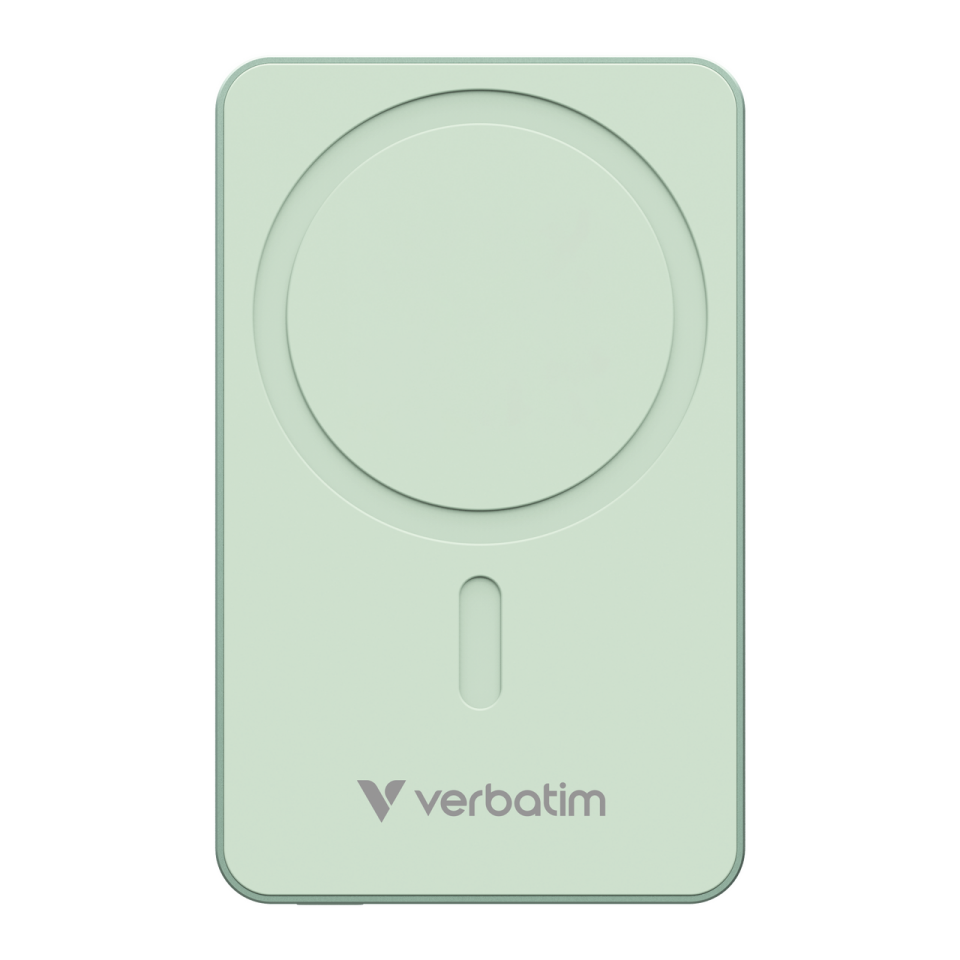 Verbatim 10000 Mah Manyetik Kablosuz (Magsafe) 15W Powerbank 20W PD Yeşil Renk Kablo Dahil-(32228)