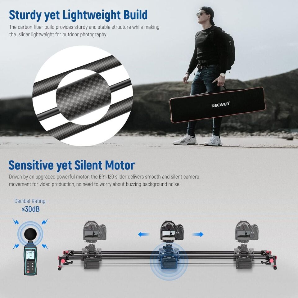120cm Uzaktan Kumandalı & Motorlu Slider (APP)