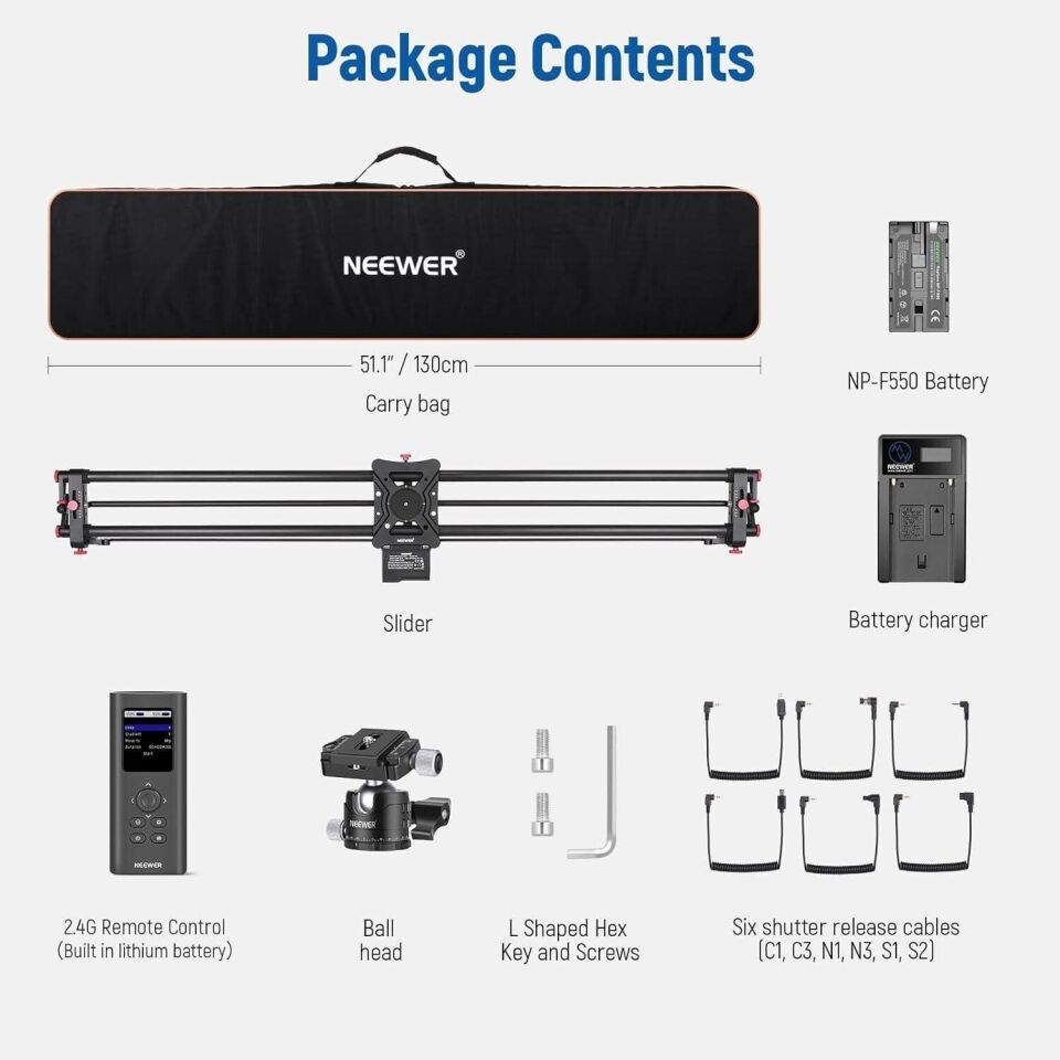120cm Uzaktan Kumandalı & Motorlu Slider (APP)