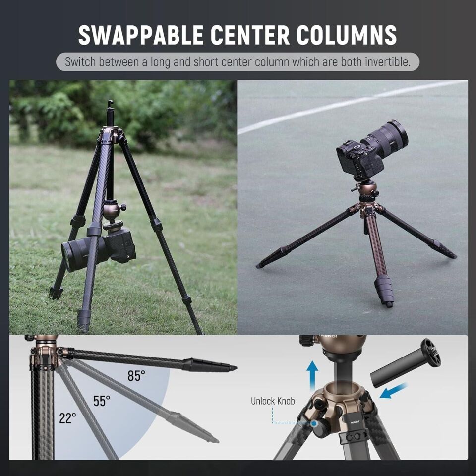 LITETRIP LT35 Karbon Fiber Tripod (49-155cm) 1,13kg
