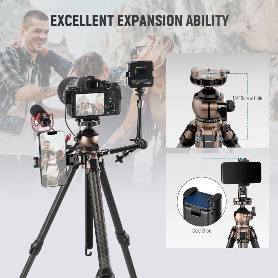 LITETRIP LT35 Karbon Fiber Tripod (49-155cm) 1,13kg